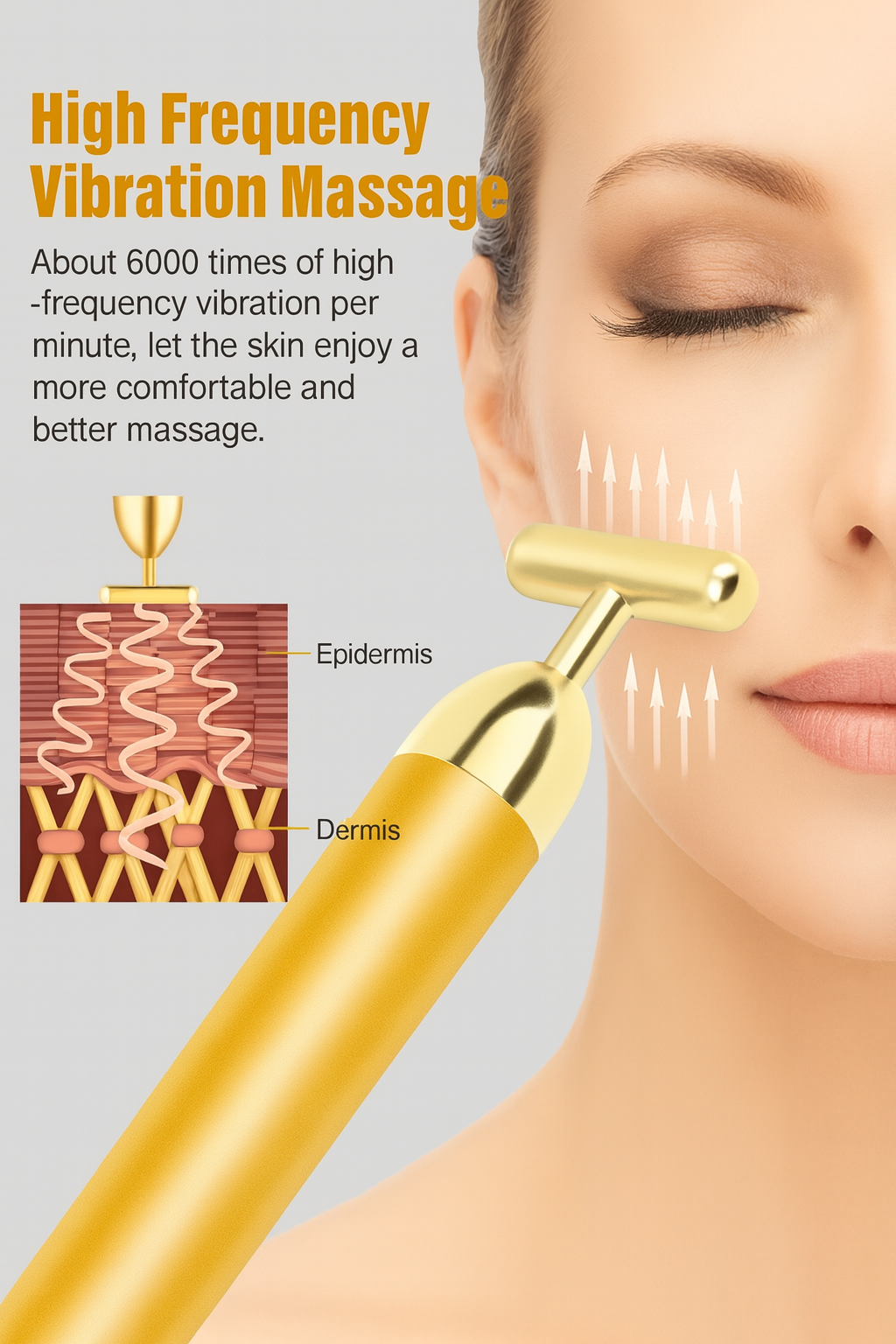 Electric Golden Glow Facial Massager