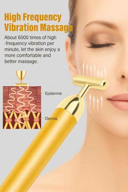 Electric Golden Glow Facial Massager