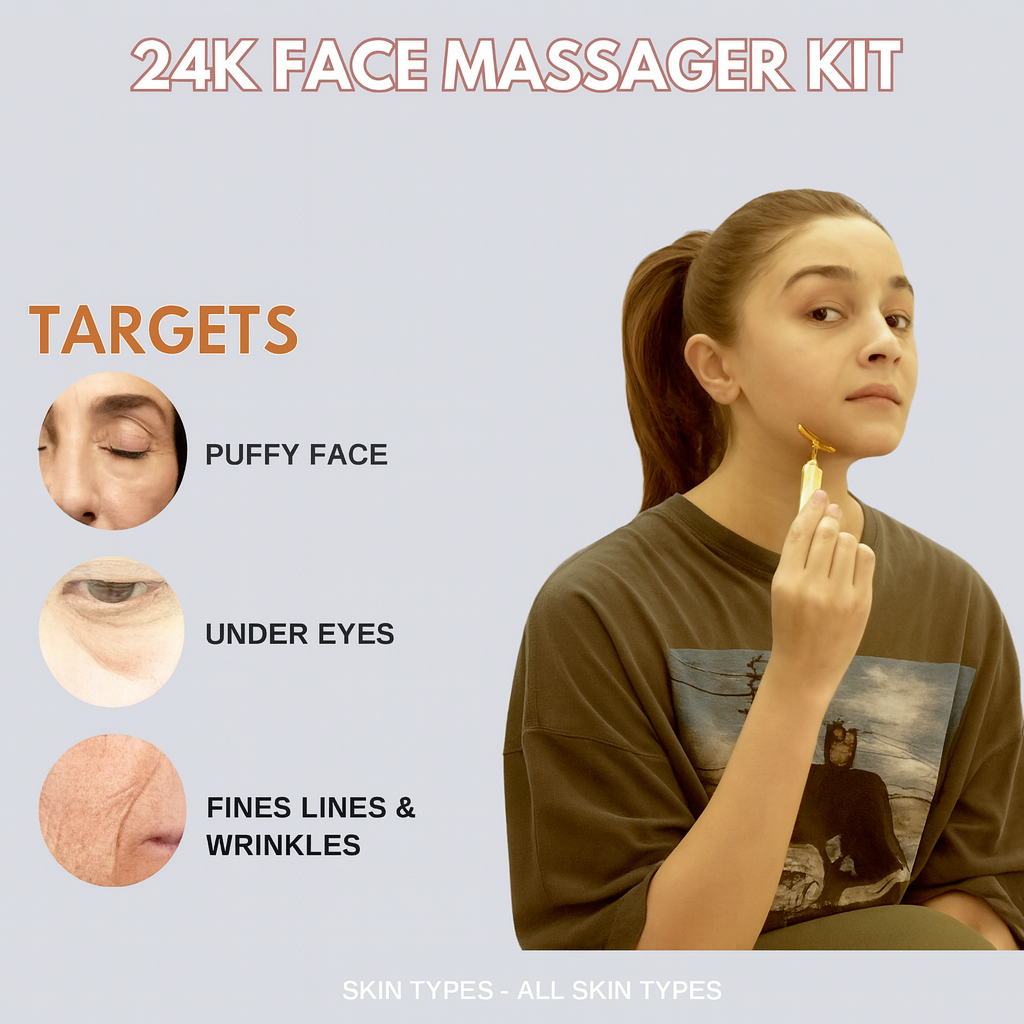 Electric Golden Glow Facial Massager