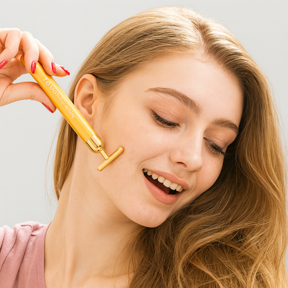 Electric Golden Glow Facial Massager