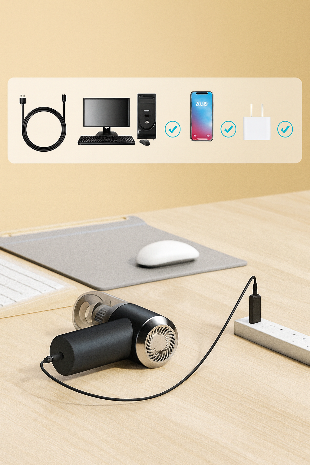 Portable Air Duster Wireless Vacuum Cleaner
