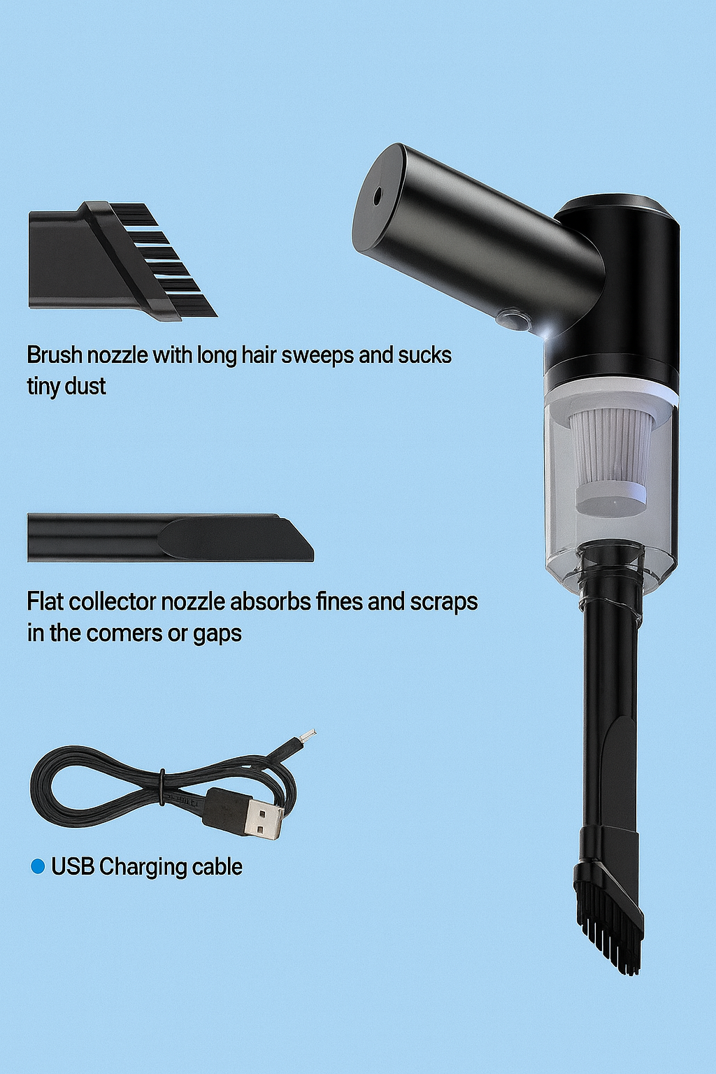 Portable Air Duster Wireless Vacuum Cleaner